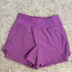 Apana Purple Athletic 2 in 1 Shorts with pockets!